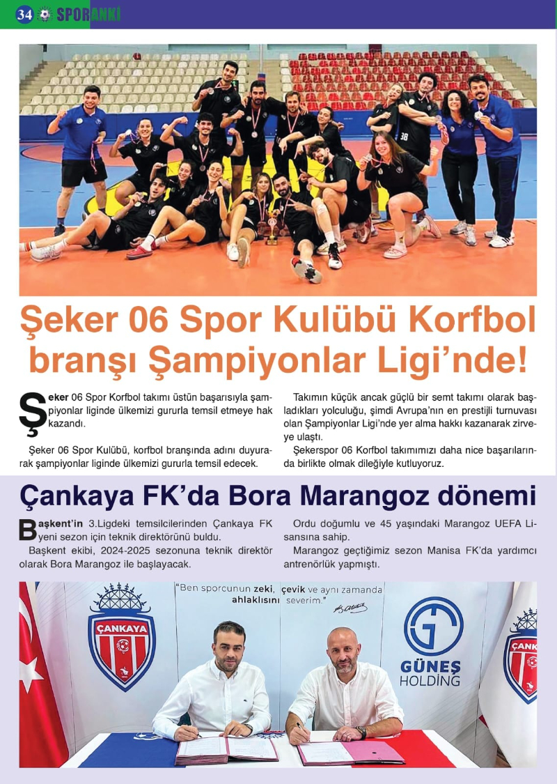 SPORANKİ DERGİSİNİN TEMMUZ AYI 1.SAYISI