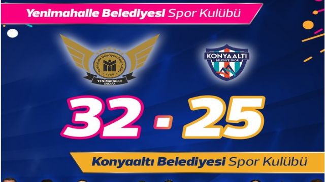 Yenimahalle Belediyespor durdurulamıyor 35-25