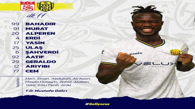 İşte Ankaragücü'nün Sivasspor kadrosu