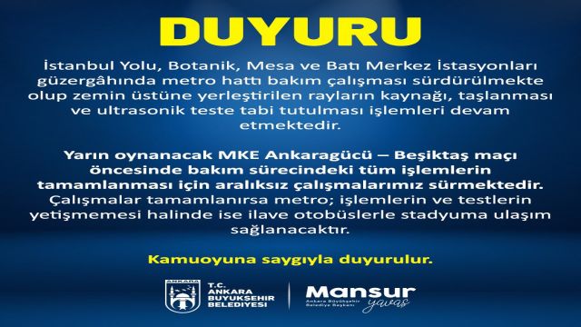 Maça gideceklere ulaşım konusunda uyarı !