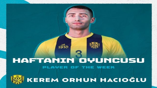 Ankaragücü Hentbolcusu Kerem Orhun haftanın en değerli oyuncusu oldu