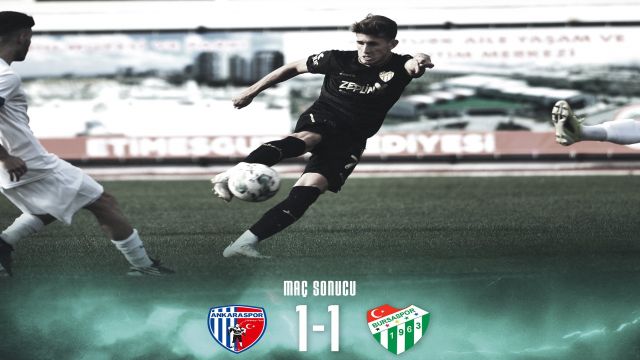 Ankaraspor - Bursaspor beraberliği bozamadılar 1-1