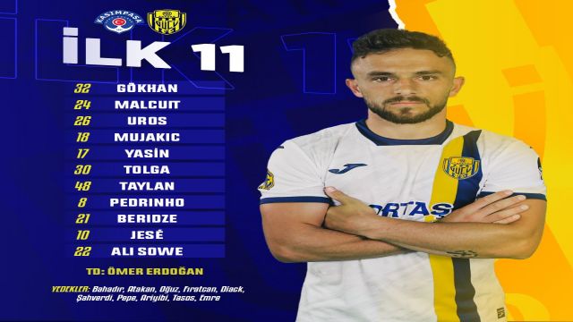 İşte Ankaragücü'nün Kasımpaşa kadrosu