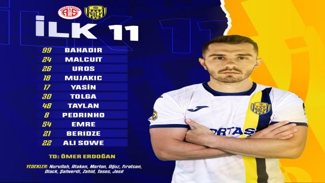 Antalyaspor 0 - MKE Ankaragücü 0 İlk yarı sona erdi...