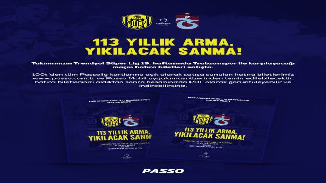 Ankaragücü hatıra bilet satışına başladı