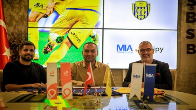 MKE Ankaragücü'nün şort sponsoru yeniden MİA Teknoloji ve Tripy oldu