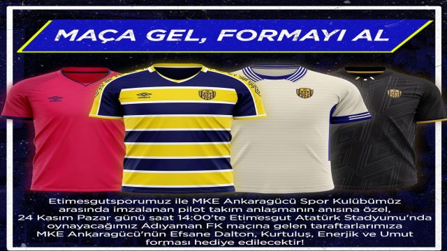 Etimesgutspor maçında Ankaragücü forması hediye!