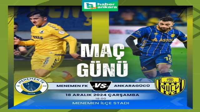 Menemen 1 - MKE Ankaragücü 2 ilk yarı sonucu