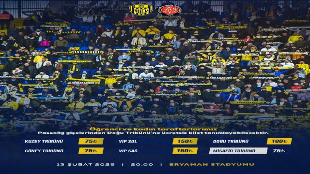 Ankaragücü - Fatih Karagümrük karşılaşması biletleri satışta