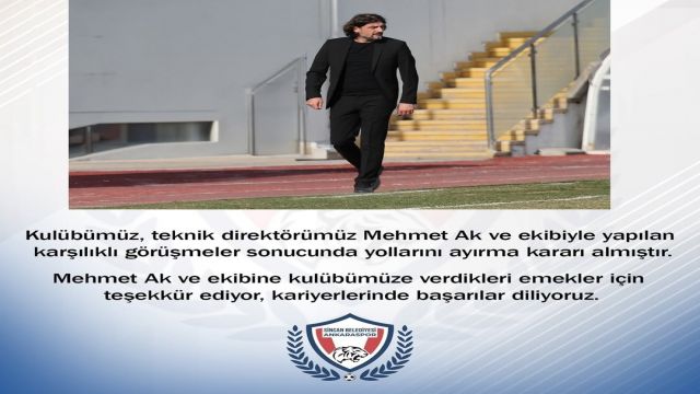 Ankaraspor ile Mehmet Ak'ın yolları ayrıldı